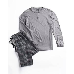 $60 Joseph Abboud Men's M Pajama Gift Sleepwear Set Henley Flannel Pants 2piece  