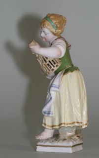 KPM Porcelain Figurine Maid with Birdcage C 1940  