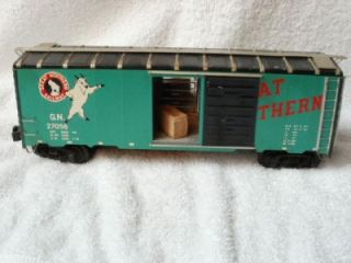 Handmade 0 027 Wood Metal Great Northern Railroad Freight Train Box Car Boxcar  