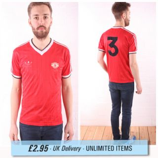 Vintage Manchester United Football Club Home Shirt 1983 FA Cup Winners XS  