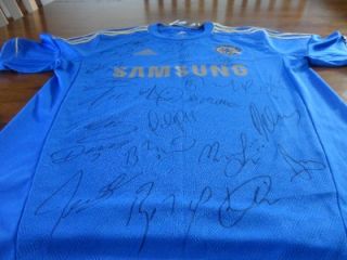 2012 2013 Chelsea home signed soccer jersey with COA  