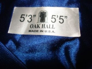 Oak Hall Graduation Gown Robe Costume Choir 5'3" 5'5" One Size Royal Blue  