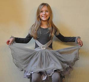 Lofff Grey Dancing Party Special Occasion Dress Fall 2012 New 6 8 10 12  