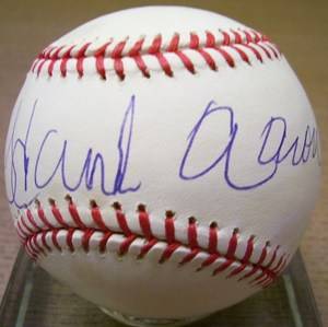 Hank Aaron Signed Baseball Steiner  