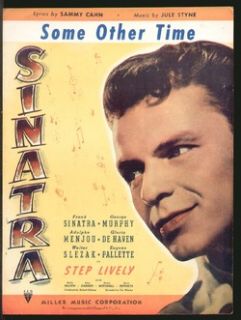 Step Lively 1944 Some Other Time Frank Sinatra Movie Vintage Sheet Music  