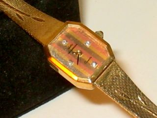 Jules Jurgensen Vintage Womens Wrist Watch Gold Tone