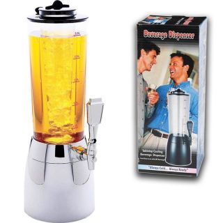 80 oz Beverage Drink Beer Soda Juice Dispenser w Ice Chamber Cooling