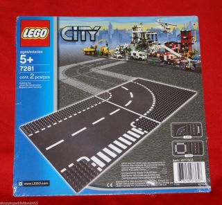 7281 New City T Junction and Curved Road Plates Lego City 2 PZS
