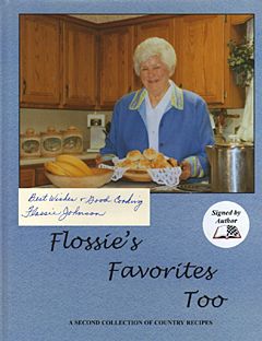 NASCAR Junior Johnson Wife Flossie Flossies Cookbook