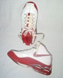 Nike Shox Flight JUST DO IT basketball shoes leather white red youth