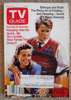 Michael J Fox Justine Bateman Family Ties TV Guide Mar 7 1987 Carolyn