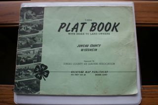 Farm Plat Book Land Owners Juneau County Wisconsin Map 4 H Club