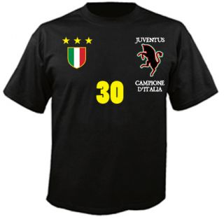 Juventus Campione DItalia 3 Stars 30 Tribute T Shirt Size Large