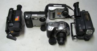 Parts Repair 5 Camcorders Sony JVC VHS Tape CD Digital Photo
