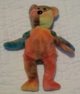 Retired 1993 Ty Beanie Baby Collection Jerry Garcia Tie Dyed Bear