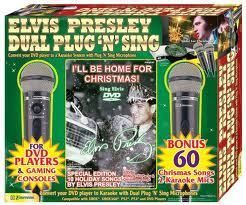Dual Plug N Sing Microphone Karaoke System with Elvis Christmas Songs