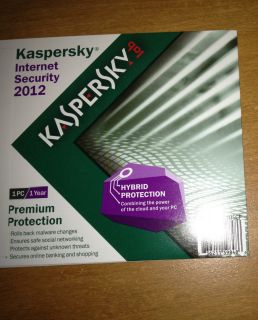 Kaspersky Internet Security 2012 1 PC 1 Year New