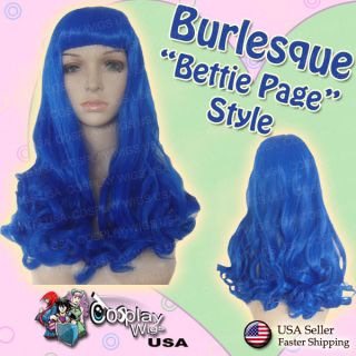 Katy Perry Blue California Gurls Burlesque Bettie Page Cosplay