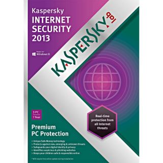 Kaspersky Internet Security 2013 not 2012 3 PC 1 Year  w