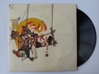 Group Signed Album Cover 8 Signatures Terry Kath PSA DNA RARE