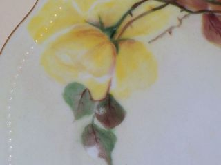 Antique O EG Royal Austria Vintage 83 4 Decorative Plate Yellow Roses