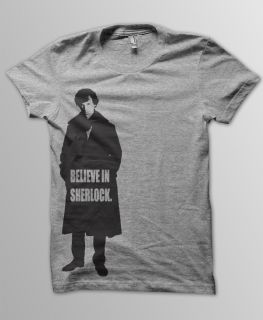 Believe in Sherlock T Shirt I Am Sherlocked Sherlock Holmes BBC