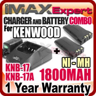 Battery Charger for Kenwood KNB 16A KNB 17A KNB 22A TK280 TK380