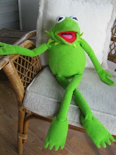 Huge Sesame Street Kermit The Frog Custom Made Hand Puppet 28 Full