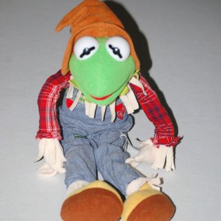 Kermit The Frog Scarecrow Plush 9 Tall Sesame Street The Muppets