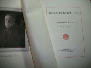 WoodBury Kidder Dana > A Biographical Sketch Antique Book ; great