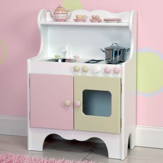 Pastel Pretend Play Kids Kitchen Stove Sink Hutch New