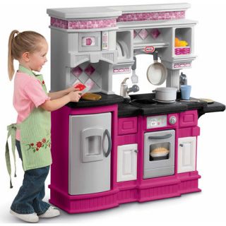 Sounds Play Kitchen Girls Pink Pretend Play kids Kitchen + Acces. BNIB
