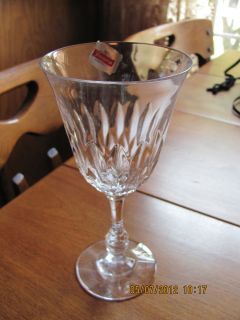 Fostoria Kimberly Water Goblet Wine Glass Lead Crystal With Sticker