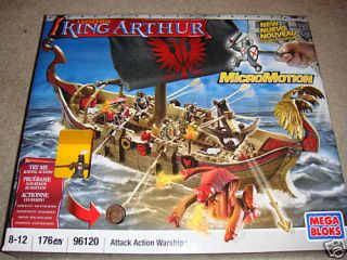 Mega Bloks Legends King Arthur Attack Action Warship