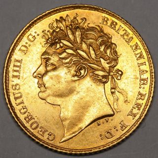 1825 King George IV IIII Gold Half 1 2 Sovereign Coin