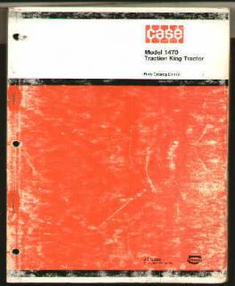 Case 1470 Traction King Tractor Parts Catalog 1983