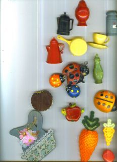 KITCHEN Refrigerator Magnets VINTAGE FRUIT, FOOD & VEG.MUST SEE  LOT