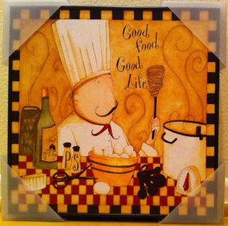 Adorable Fat Chef Kitchen Wall Art Picture Print Decor