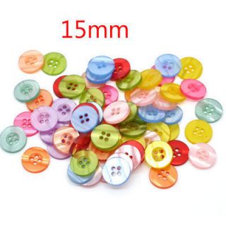 Holes Resin Sewing Buttons Scrapbooking 15mm Dia Knopf Bouton