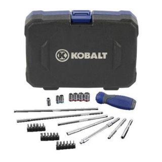 Kobalt 33pc Ratchet Drive Set with Screwdriver Bits Great Mechanic