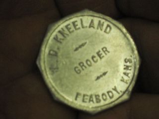 for 25c in Trade Token Peabody Kansas Coin L D Kneeland Grocer