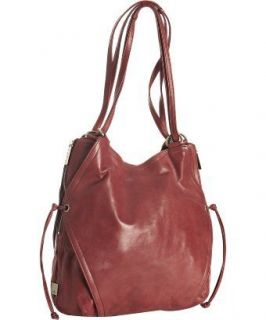 Kooba Tate Red Leather Convertible Handle Handbag Shoulder Bag