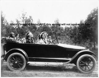 1916 Kootenai Salish Indians in Chalmers Auto Car Photo