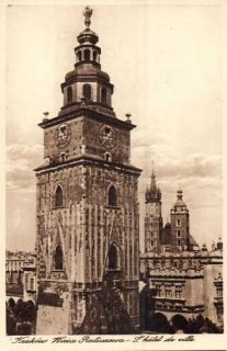 Poland Postcards Krakow Town Hall Clock Tower 153752