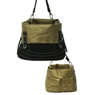 Kristine IP Squared Reversible Denim Handbag Purse New