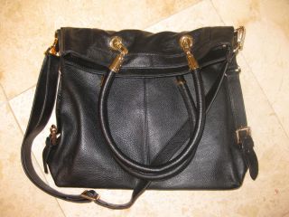 Kristen Bell for Erica Anenberg Sutton Tote MSRP $395 Black Leather
