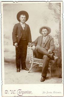 Antique Photo Two Cowboys La Junta Co D w Carpenter