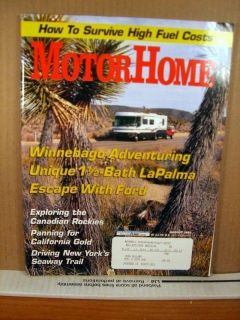 Motorhome Magazine August 2001 Winnebago Adventuring Lapalma Escape