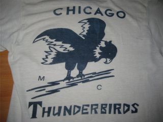 Vintage 1960s Chicago Thunderbirds Motorcycle MC Club Tee Shirt