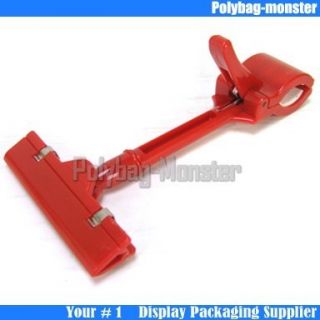 Bright Red Sign Clip Price Label Holder 17cm Long